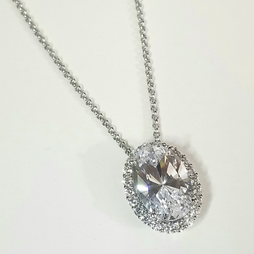 Sterling Siver CZ Pendant